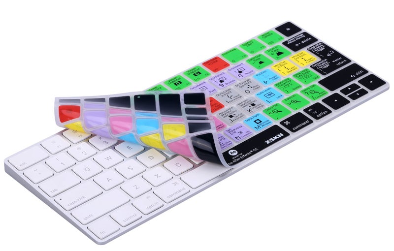 XSKN Magic Keyboard After Effects Shortcut Keyboard Cover, Durable AE Hotkeys Silicone Keyboard Skin for Apple Magic Keyboard MLA22LL/A MLA22B/A A1644 US EU Both - Image 4